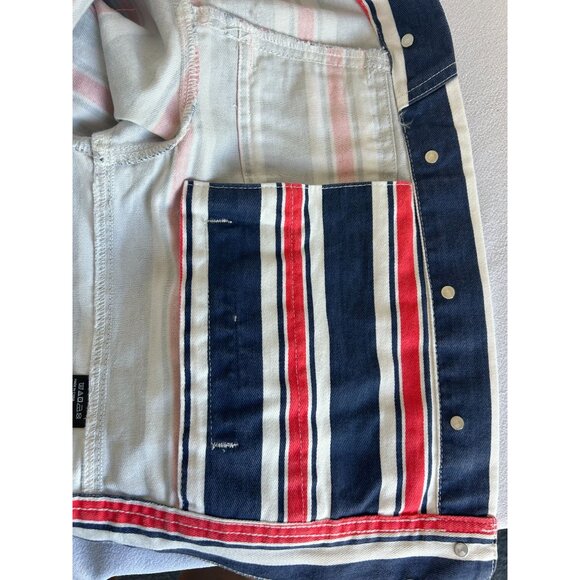 BDG by Urban Outfitters Women's Striped Jean Jacket - Sz M - Picture 6 of 7